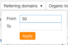 Фильтр ссылочных доменов 